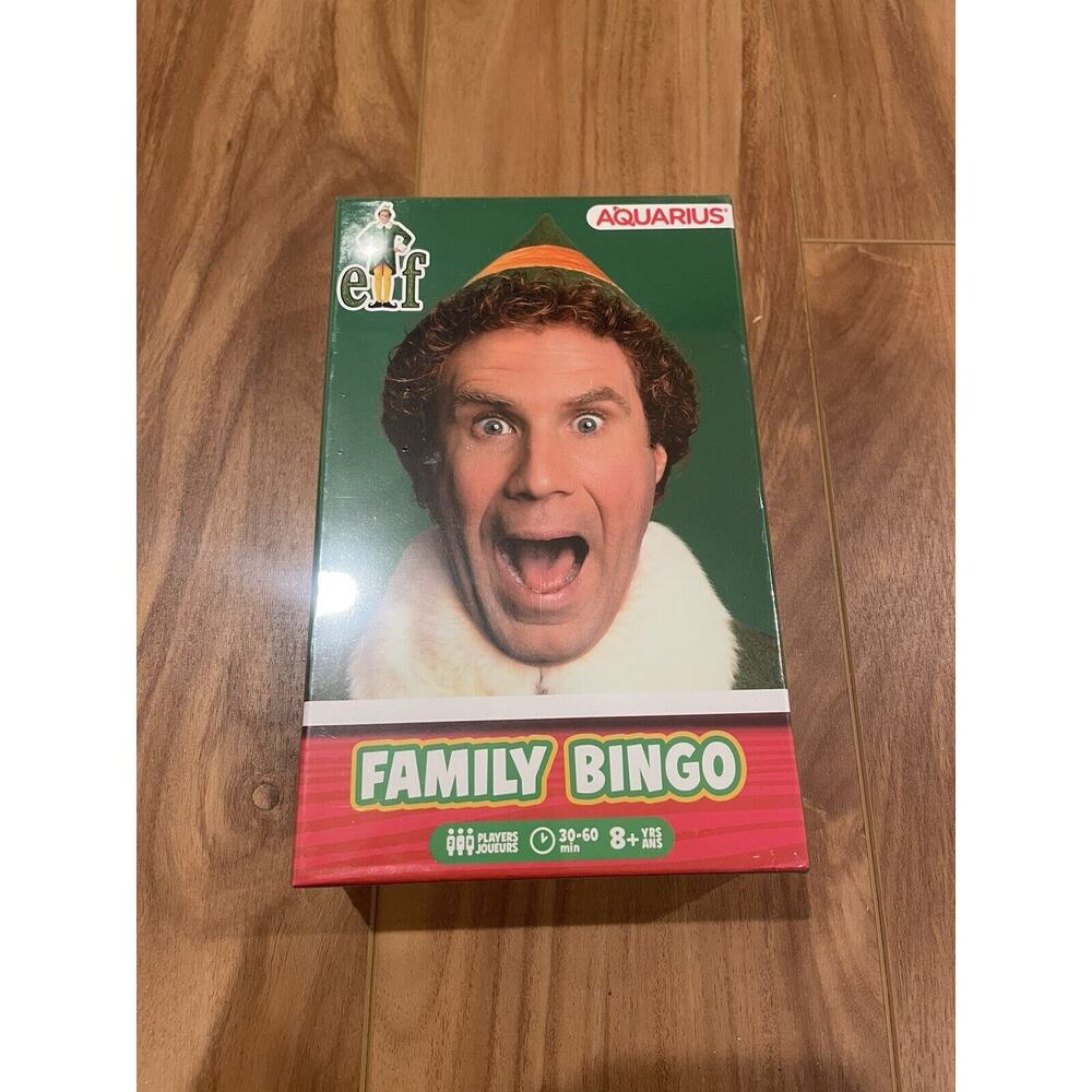 Elf Will Ferrell Fun Family Christmas Bingo by Aquarius For Game‎ Night New!